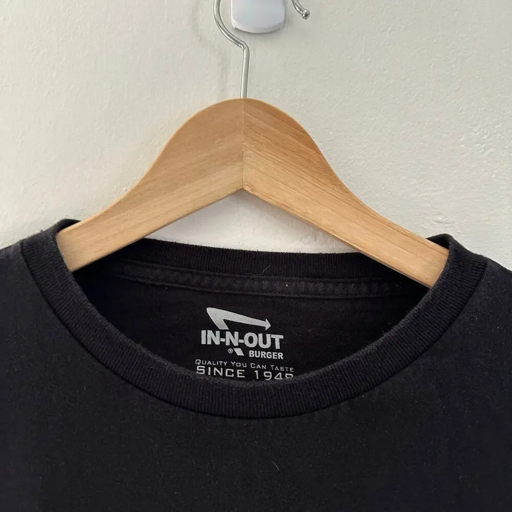 In-N-Out Burger Hamburgers California Short Sleeve Shirt Unisex Black Size Large